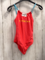 Preview: O´Neill  Badeanzug  Gr. 128  rot Schrift hellblaue Träger 