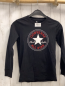 Preview: Converse Langarmshirt Gr. 128  schwarz rot weißer Druck