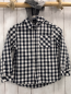 Preview: Benetton  Hemd  Gr. 110  schwarz weiß kariert graue Kapuze 