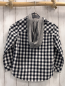 Preview: Benetton  Hemd  Gr. 110  schwarz weiß kariert graue Kapuze 