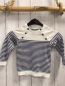 Preview: Obiaibi Pullover  Gr. 86  weiß blaue Streifen Strick 