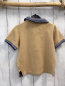 Preview:  T-Shirt Gr. 110  beige blau weiß gestreifter Bund + Kragen