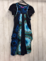 Preview: Desigual  Kleid  Gr. 158/164  schwarz petrol oliv bunter Druck mit Blättern 