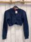 Preview: Manguun  Strickjacke  Gr. 158  blau mit Glitzerpunkten flusig