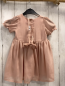 Preview: 2tlg H&M Kleid + Stirnband  Gr. 80  lachs mit golden Glitzer + Schleife 