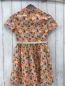 Preview: Sergent Major  Kleid  Gr. 134  grün orange rosa pink weiße Blumen gestreifter Gürtel 