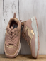 Preview: Frboo  Schuhe  Gr. 28  rosa mit goldenen glänzenden Applikationen weiße Sohle 