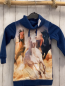 Preview: Jako-o  Kleid  Gr. 92  blau beige Bild mit Pferden großer Kragen 