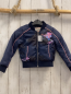 Preview: Cars Jeans  Jacke  Gr. 98  blau schwarz bunte Blätter apriicot Bund dunkelblauer Strickbund 