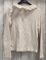 Preview: H&M Langarmshirt Gr. 134  weiß Rippen Blusenkragen mit Lochstickerei 