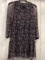 Preview: Zara  Kleid  Gr. 152  schwarz crincled bunte Blumen 