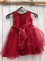 Preview:   Kleid  Gr. 92  rot Rosetten mit Perlen + Steinen Tüllüberrock 
