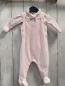 Preview: 2tlg Petit Bateau  Strampler + Langarmbody  Gr. 56  rosa Nicky + weiße Schmetterlinge + weißer Kragen 