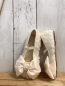 Preview: Zara  Schuhe Gr. 24  creme Rosetten Schleife 