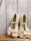 Preview: Zara  Schuhe Gr. 24  creme Rosetten Schleife 