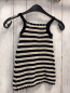 Preview: Zara  Kleid  Gr. 92  weiß schwarze Streifen Strick 