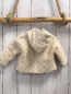 Preview: Zara  Jacke  Gr. 62  creme Struktur Kapuze graue Punkte 