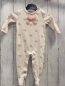 Preview: Rabbit Bear Schlafanzug Gr. 74  beige rosa Schleifen gerippt