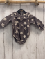 Preview:  Bluse Gr. 62  grau Kord beige Blumen Bodyunterteil