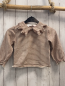 Preview: zara Pullover Gr. 104  beige rost Streifen großer Kragen