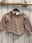 Preview: zara Pullover Gr. 104  beige rost Streifen großer Kragen