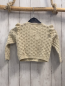 Preview: newbie Strickjacke Gr. 74  beige Lochmuster