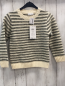 Preview: neu Name it  Pullover Gr. 110  weiß oliv Streifen Strick NP 30,99 € 