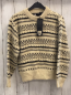 Preview: neu OTR lab  Pullover Gr. 122/128  beig Strick schwarzes Muster 