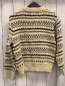 Preview: neu OTR lab  Pullover Gr. 122/128  beig Strick schwarzes Muster 