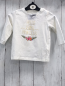 Preview: Name it  Langarmshirt  Gr. 68  weiß goldene glänzende Schrift Blumen 