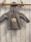 Preview: Steiff  Pullover  Gr. 68  grau Fleece Bärenkopf Kapuze 