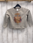 Preview: Kihawo  Pullover  Gr. 110  grau bunte Glitzereule 