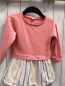 Preview: GAP  Kleid  Gr. 98  rosa Oberteil weiß bunt gestreifter Rock