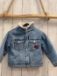 Preview: Zara  Jacke  Gr. 98  blau Jeans Minnie Mouse weißes Teddyfutter 