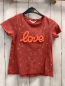 Preview: H&M T-Shirt Gr. 122  beerenton Blumen Schrift