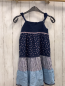 Preview:  Kleid Gr. 134  blau rosa Schmetterlinge Streifen Punkte