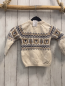 Preview:   Pullover  Gr. 80  beige + hellblau sand blaues Muster mit Bärenköpfen Strick 