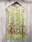 Preview:   Kleid  Gr. 128  hellgrün transparentes Überkleid mit bunten Blumen + Kreisen