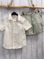 Preview: 2tlg H&M Shorts + Sommerhemd Gr. 122  mint Bund verstellbar + weiß