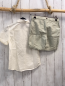 Preview: 2tlg H&M Shorts + Sommerhemd Gr. 122  mint Bund verstellbar + weiß