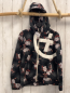 Preview: Chiemsee  Fleecejacke  Gr. 152  schwarz Blumen 