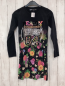 Preview: Desigual  Kleid  Gr. 146/152  schwarz bunte Blumen + Schrift 