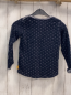 Preview: Steiff  Pullover  Gr. 110  dunkelblau weiße Punkte blau weißer Streifenbund 