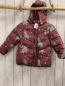 Preview: Name it  Winterjacke  Gr. 98  weinrot graue Einhörner Schrift 