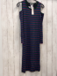 Preview: neu Esprit  Kleid Gr. S  blau grün pink Streifen mit Glitzer 