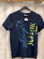 Preview:   T-Shirt  Gr. 134  blau hellblauer Dino Pailettenschrift 