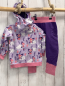 Preview: 2tlg  Pullover + Jogginghose  Gr. 104  lavendel lila Elfen + pink rosa Streifenbund 