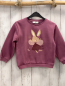 Preview:   Pullover  Gr. 116  pflaume Hase mit Flügel + Glitzer 