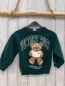 Preview: Zara  Pullover  Gr. 116  grün Bär weiße Schrift 
