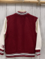 Preview: next  Sweatjacke  Gr. 104  weinrot weiße Ärmel + weinrot weiß schwarzer Streifenbund 